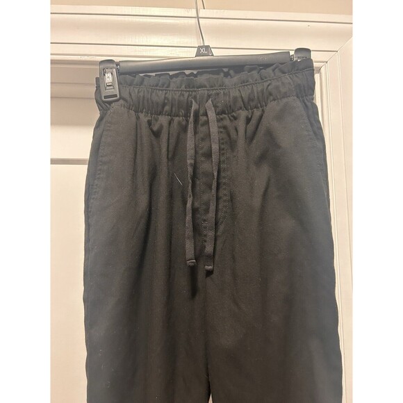 Abercrombie & Fitch Women’s Black Size XXS Linen Blend High-Rise Wide Leg Pants - Picture 2 of 6